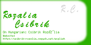 rozalia csibrik business card